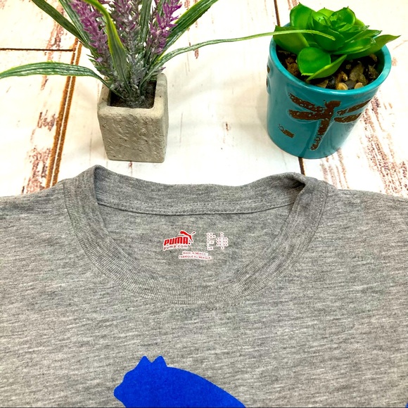 ❌📦SOLD📦❌Puma T-Shirt Sz Small Gray - Picture 2 of 5